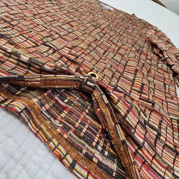 Alfred Dunner Jewel Tone Metro Boxy Tunic Women's PL Rhinestones 1/2 Sleeve EUC - Picture 2 of 14